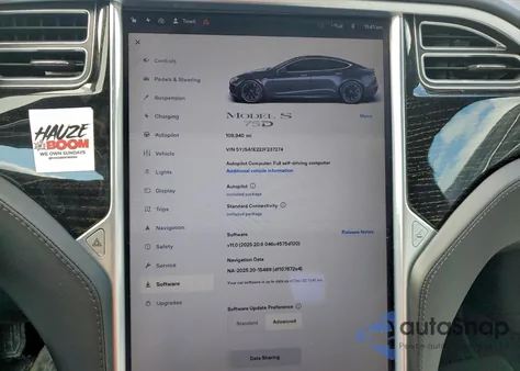 2018 Tesla Model S from USA, damaged, VIN 5YJSA1E22JF237274